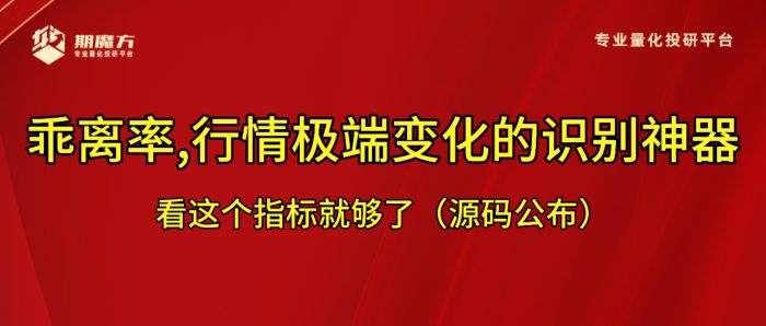 魔方商学院：乖离率,行情极端变化的识别神器 ——看这个指标就够了（源码公布）