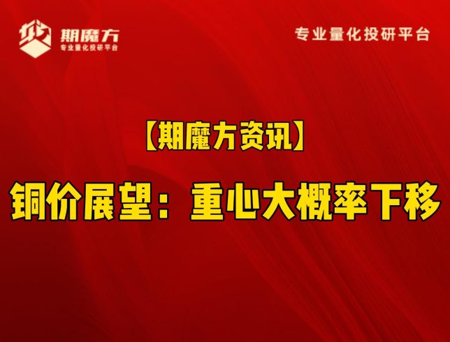 【期魔方资讯】铜价展望：重心大概率下移|魔方商学院
