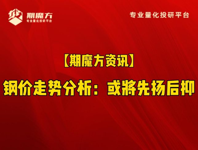 【期魔方资讯】钢价走势分析：或将先扬后抑|魔方商学院