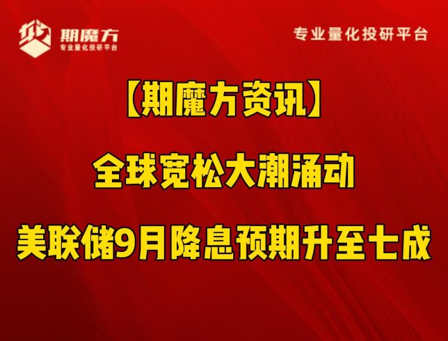 【期魔方资讯】全球宽松大潮涌动，美联储9月降息预期升至七成|魔方商学院