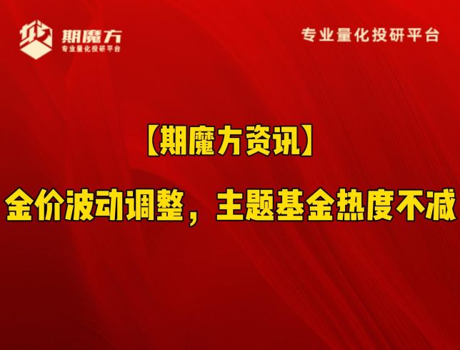 【期魔方资讯】金价波动调整，主题基金热度不减|魔方商学院