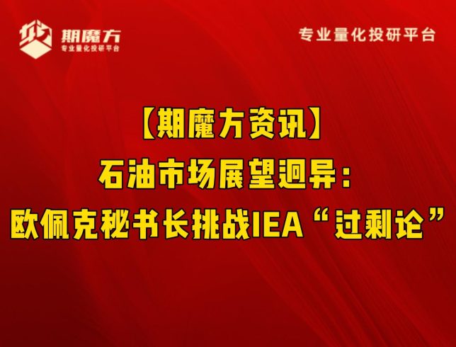 【期魔方资讯】石油市场展望迥异：欧佩克秘书长挑战IEA“过剩论”|魔方商学院