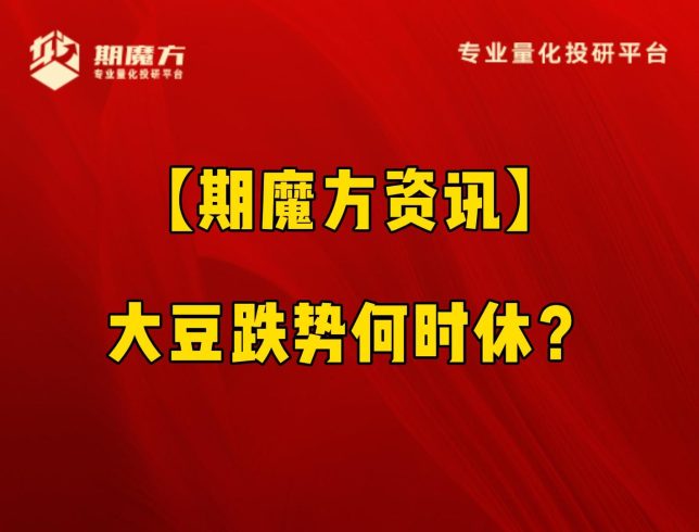 【期魔方资讯】大豆跌势何时休？|魔方商学院