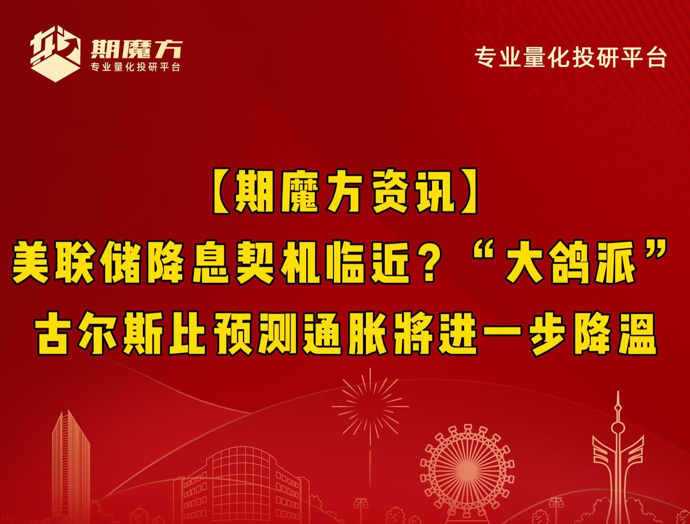 【期魔方资讯】美联储降息契机临近？“大鸽派”古尔斯比预测通胀将进一步降温