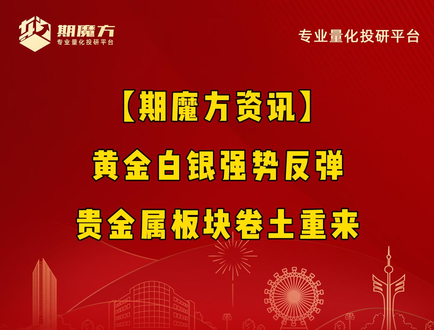 【期魔方资讯】黄金白银强势反弹，贵金属板块卷土重来